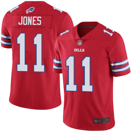 Men Buffalo Bills #11 Zay Jones Limited Red Rush Vapor Untouchable NFL Jersey